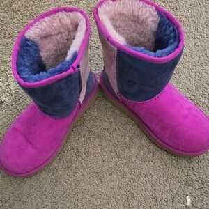 UGG Pink and Blue Suede Boots